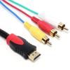 Адаптеры тестовых плетеных проводов, совместимых с 3RCA на HDMI. Провод переключения, совместимый с 3RCA на HDMI.