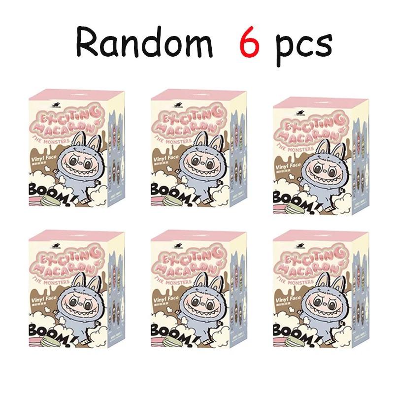 Labubu V1 V2 V3 Серия Энергия Сердцебиение Макарон Эмаль Лицо Монстра Слепая Коробка ПВХ Фигурка Настольное Украшение Милая Кукла Подарок на День Рождения для Детей