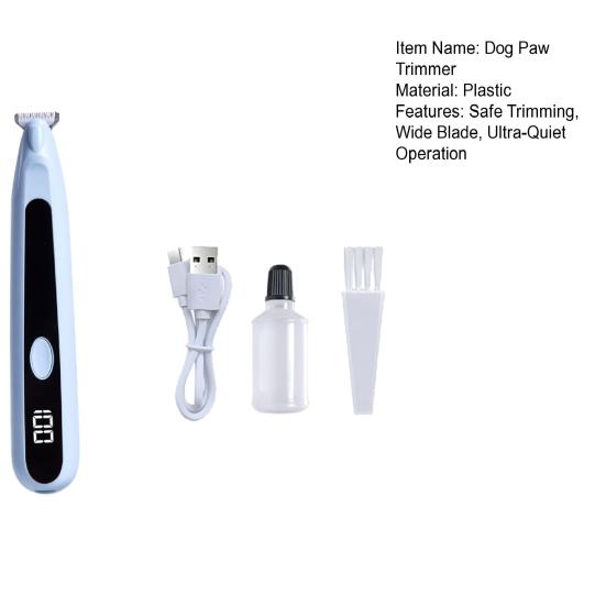 Триммер для лап собаки Низкий уровень шума Широкое лезвие Триммер для лап питомца Беспроводные электрические машинки для стрижки питомцев для лап, ушей, морды, задней части