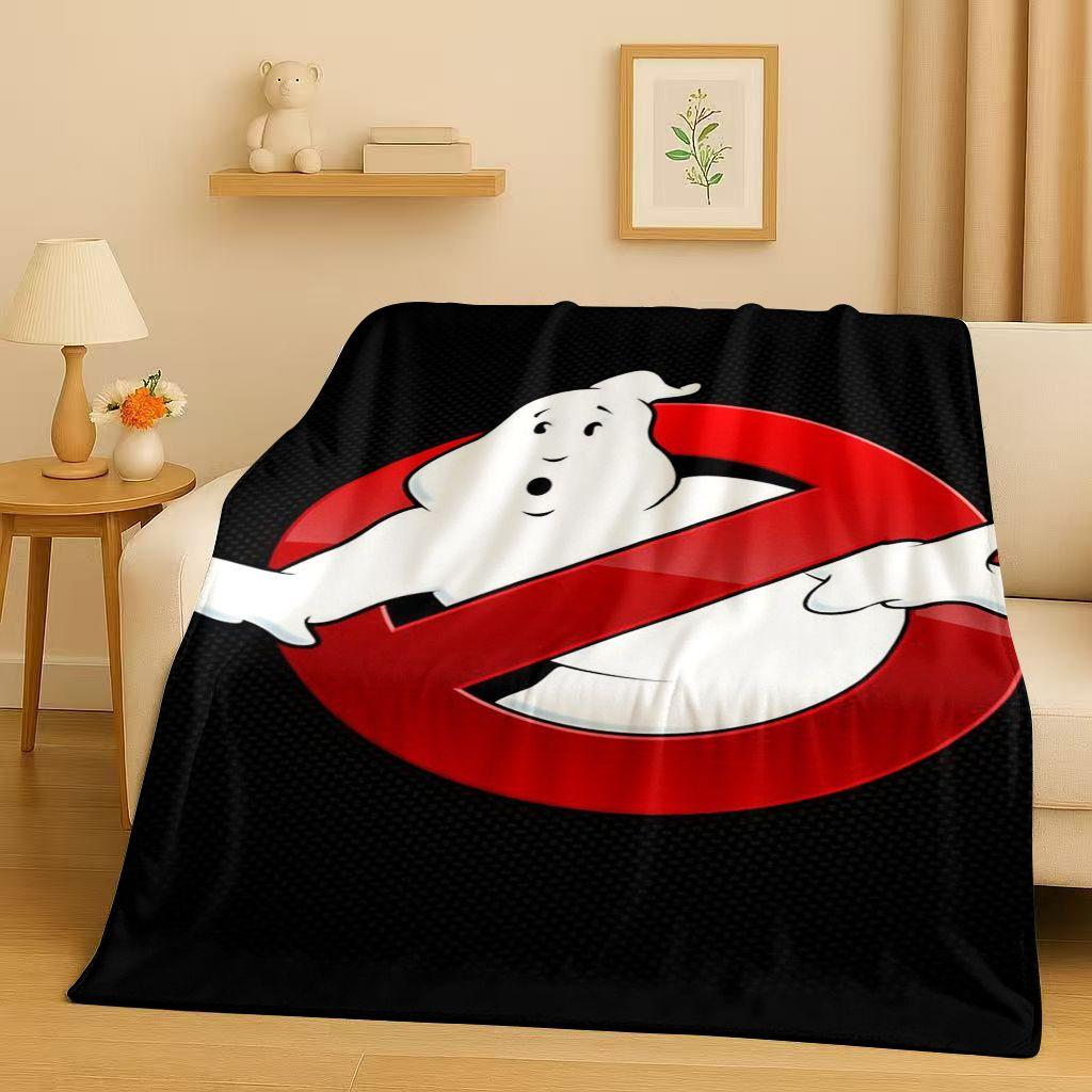 3D Horror Movie G-Ghostbusters Cartoon Flannel Blanket,Ultra Soft Warm Plush Throw for Home Bedroom Bed Sofa Cover Office Kids