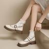 College style Mary Jane women's shoes spring and autumn 2025 new versatile round head shallow mouth single shoes thick heel small leather shoes