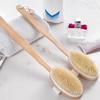 1Pc/3Pcs Dry Brushing Body Brush Natural Wood Bath Brush Ergonomic Grip Back