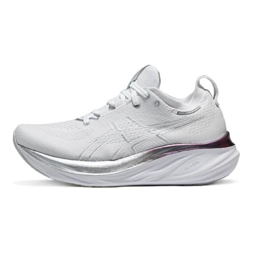 Asics Женские кроссовки Gel Nimbus 26 Platinum Real White Pure Silver 1012B720-100