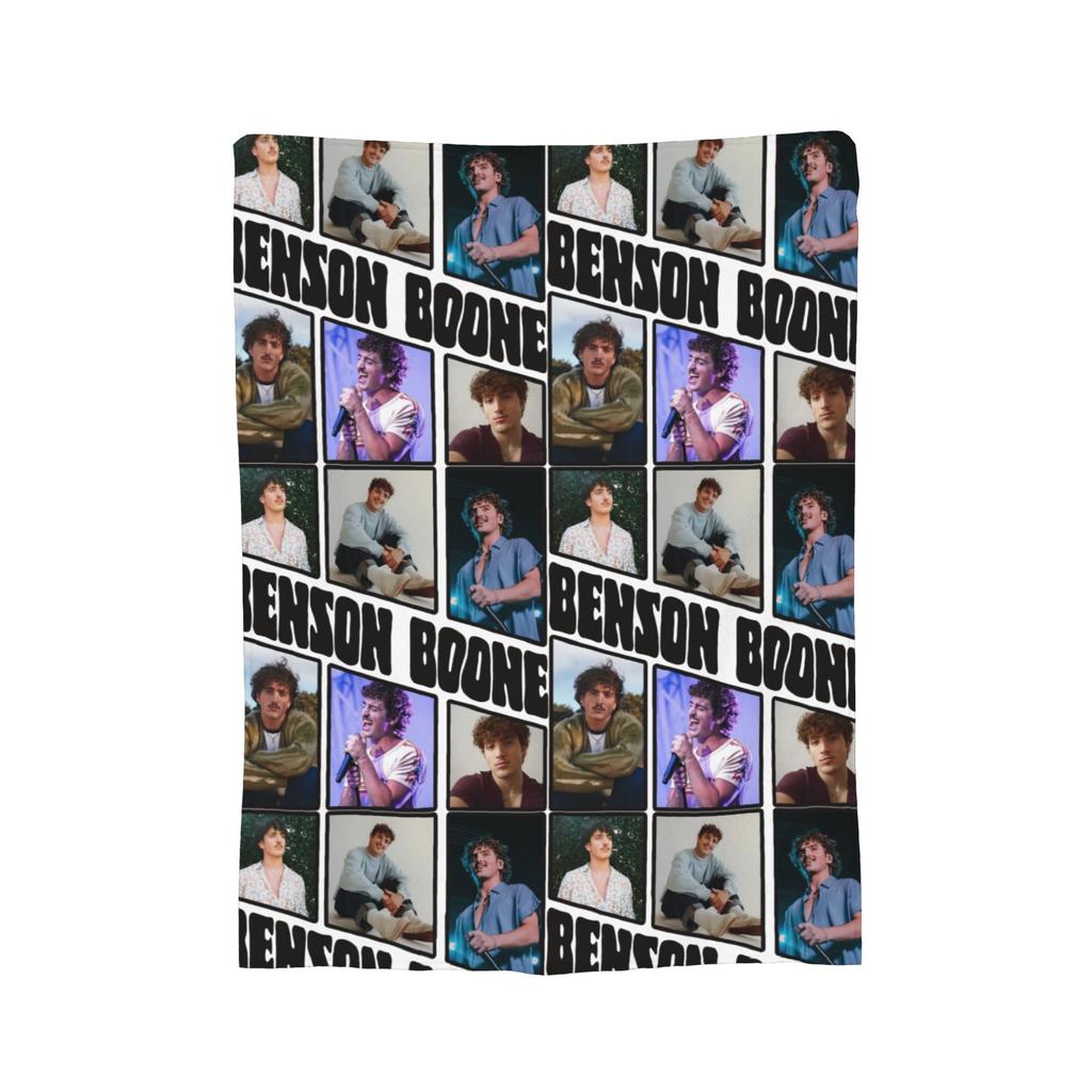 Benson Boone Tour Blankets Flannel Novelty Warm Throw Blanket for Bed Sofa Textile Decor