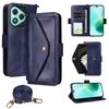 For Honor 400 Lite 5G Leather Case Magnetic Closure Wallet Stand Phone Cover with Crossbody Strap