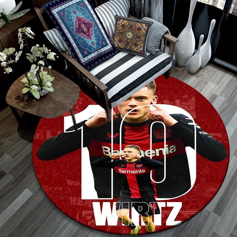 Круглый ковер с узором Wirtz, Ковер для гостиной, спальни, игровой комнаты, Нескользящий коврик для пола, Праздничные и Подарок на день рождения.
