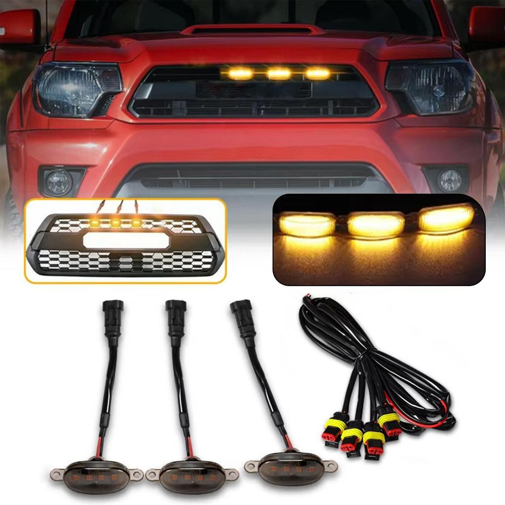 For Ford F-150 Car Front Grille Lights Waterproof All-Weather Lamp High Brightness LED Grille Lights For Camping Travel