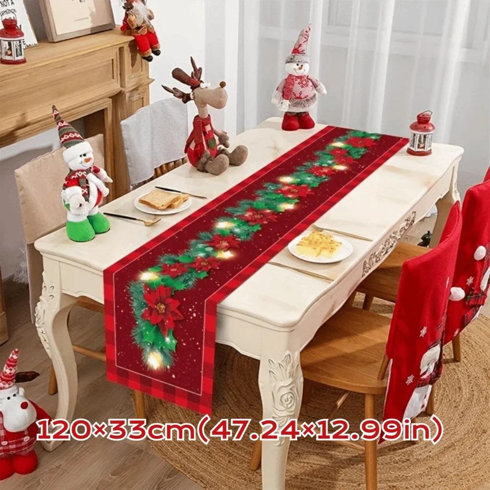 Новогодний Рождественский Скатерть Рождественская Вечеринка Navidad Подарок Рождественское Флажок Стола Чехол Флажка Рождественские Украшения