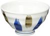 Hasami Ware Lightweight Rice Bowl Brush Drop Pattern 44927 (Extra Large)