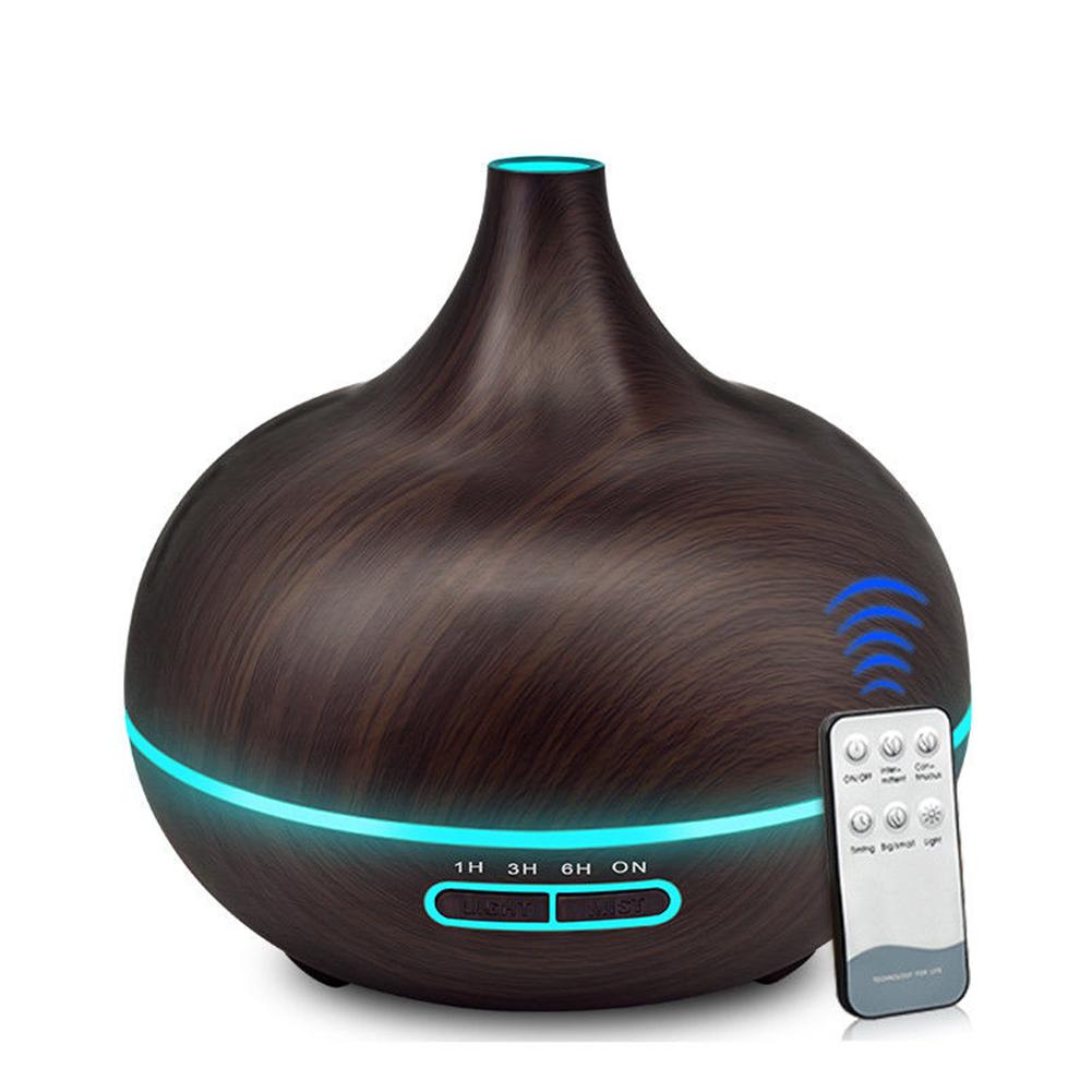 Fashion Wood Grain Aroma Essential Oil Diffuser Ultrasonic Air Humidifier Colourful Night Light Home Decoration