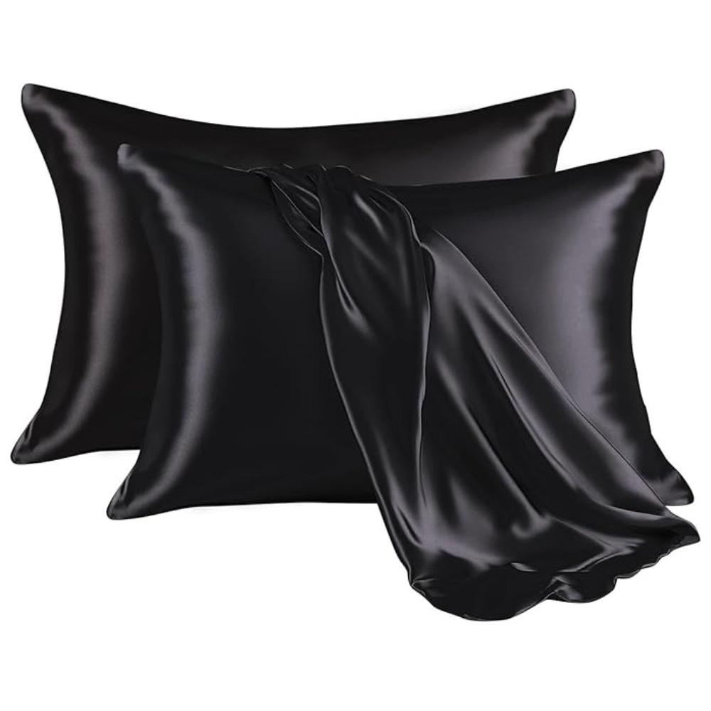 Наволочка из атласа размера Queen Size для волос и кожи, наволочка из шелкового атласа, 2 шт., набор наволочек из 2 шт., шелковистая наволочка с застежкой-конвертом