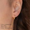 Stainless Steel Geometric Hoop Earrings for Women 18K Gold Plated Trendy Office/Career Accessories