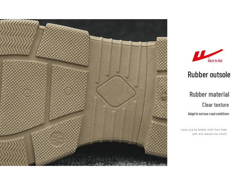 Men's Winter Leather and Fur Martin Boots - Warm, Thick, Velvet-Lined Snow and Workwear Boots for Labor Protection