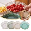 PET Fruit Tray New with Storage Rack Transparent Candy Tray Round and Smooth Multifunctional Dried Fruit Plate Home