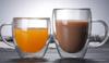 Double Wall Glass Tumbler Mug Double Structure Heat Resistant Cup [Morningplace] (450ml.)