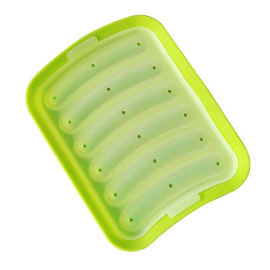 Mould Food Grade Easy To Release Thickened Healthy Bake Silicone Sausage Mold with Lid Baby Supplement Food