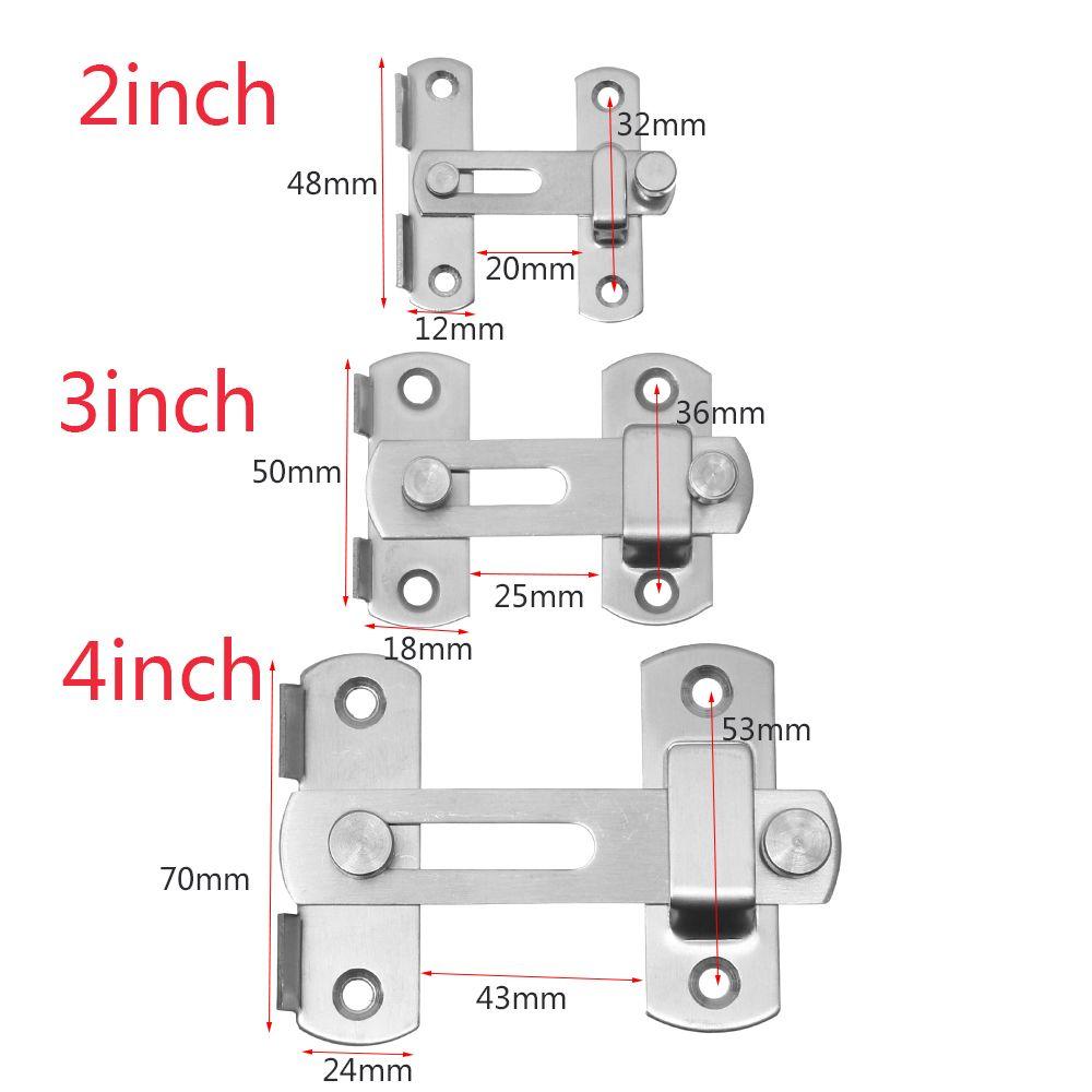Steel Padlock Clasp Security Silent Gate Buckle Cabinet Catches Hasp Door Bolt Window Catch Lock
