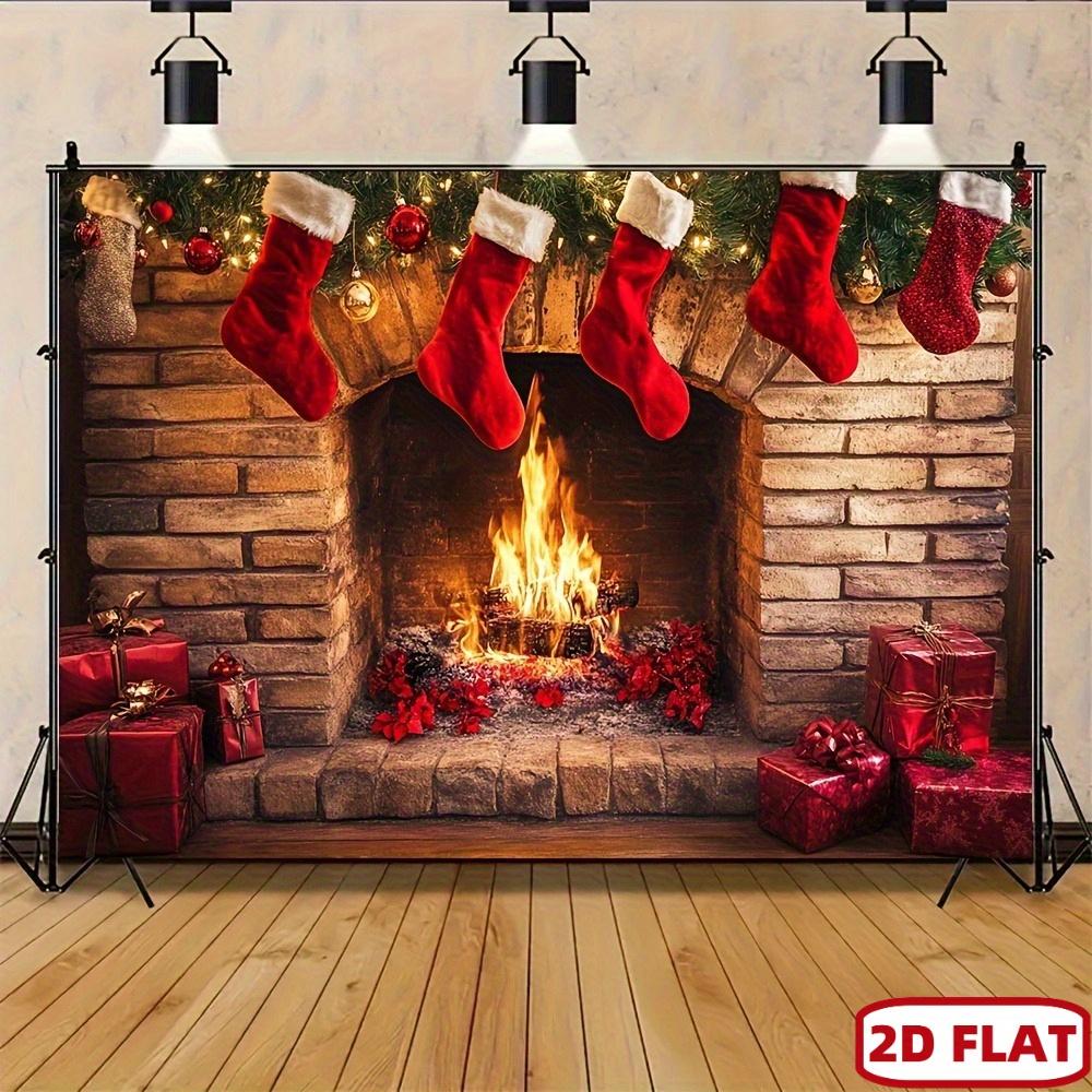 2D flat banner 1 piece per pack. Magical Christmas Fireplace creates a mysterious background design and festive decorations.ZL