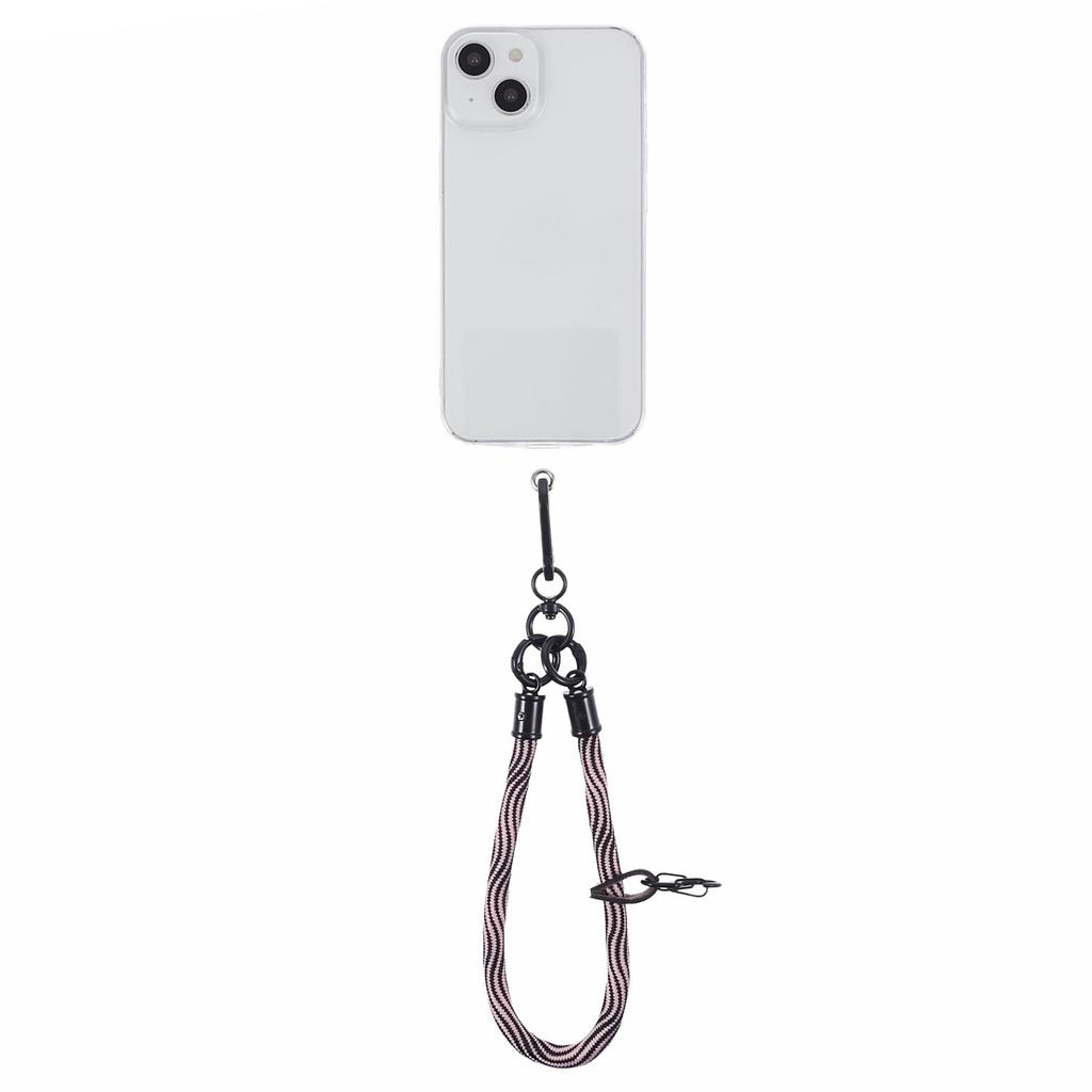 8mm 30cm S-Texture Hand Wrist Strap Short Lanyard Strap with Patch for Mobile Phone Keys Camera