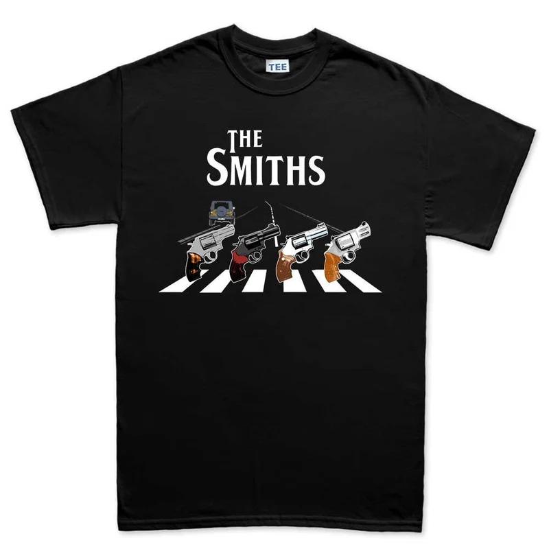 Guns TShirt Unisexs Cotton Graphic Tee Retro Streetwear Casual Fitness Muscle Black