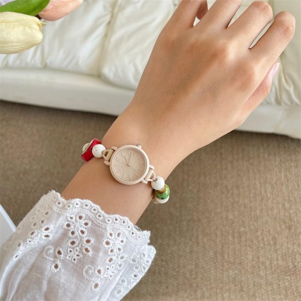 Adjustable Chain Watch Candy Color Quartz Watch Cute Bracelet Watch  Women Girls