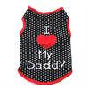Pet Puppy Clothes Patch Embroidery Love Mom Love Dad Couple Outfit