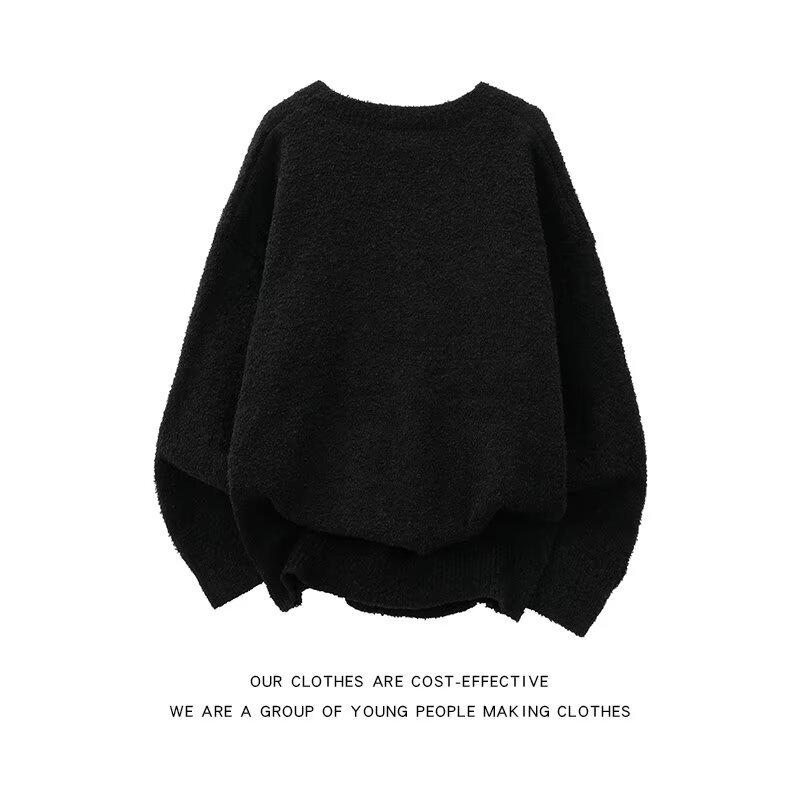 Men's Trendy V-Neck Sweater: Autumn/Winter Loose Fit Knit Top