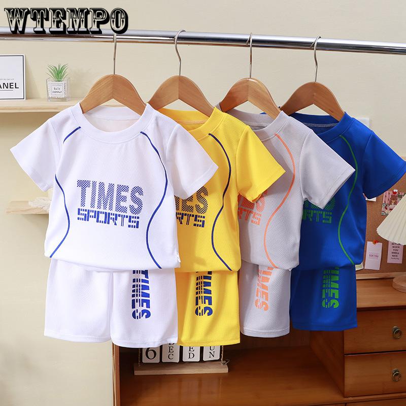 Детская спортивная одежда с коротким рукавом Спортивная одежда для мальчиков Быстросохнущий комплект из двух предметов: шорты