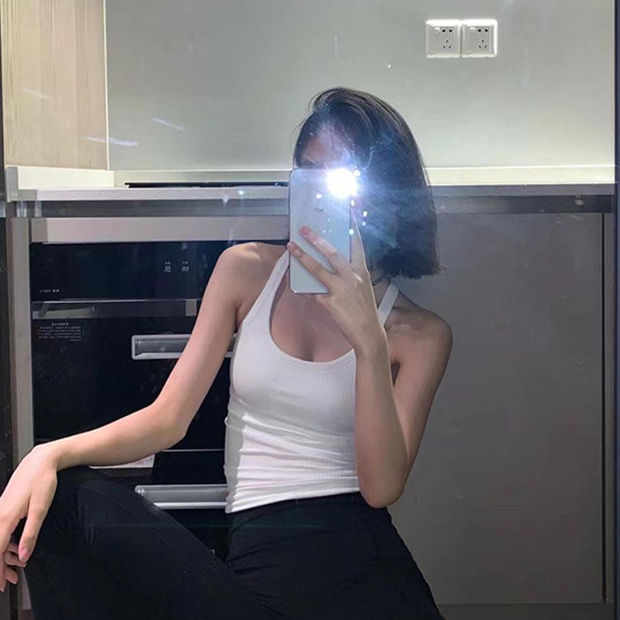 Женская майка для йоги EBB TO STREET удлиненной длины с вырезом-борцовкой и нагрудными вкладышами