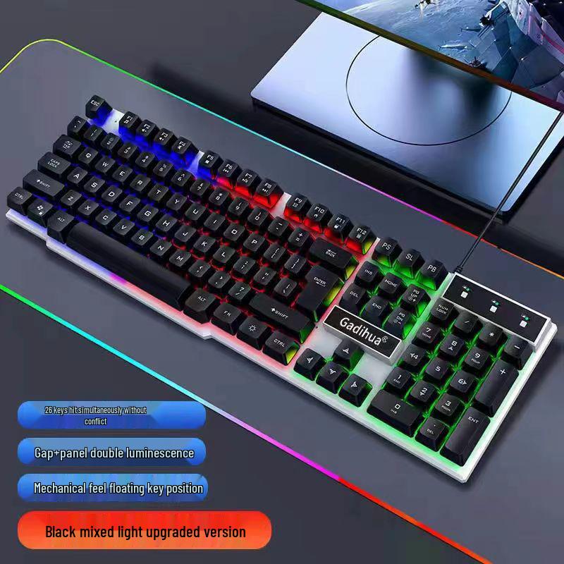 Проводная USB-клавиатура механическая в стиле панк для игр