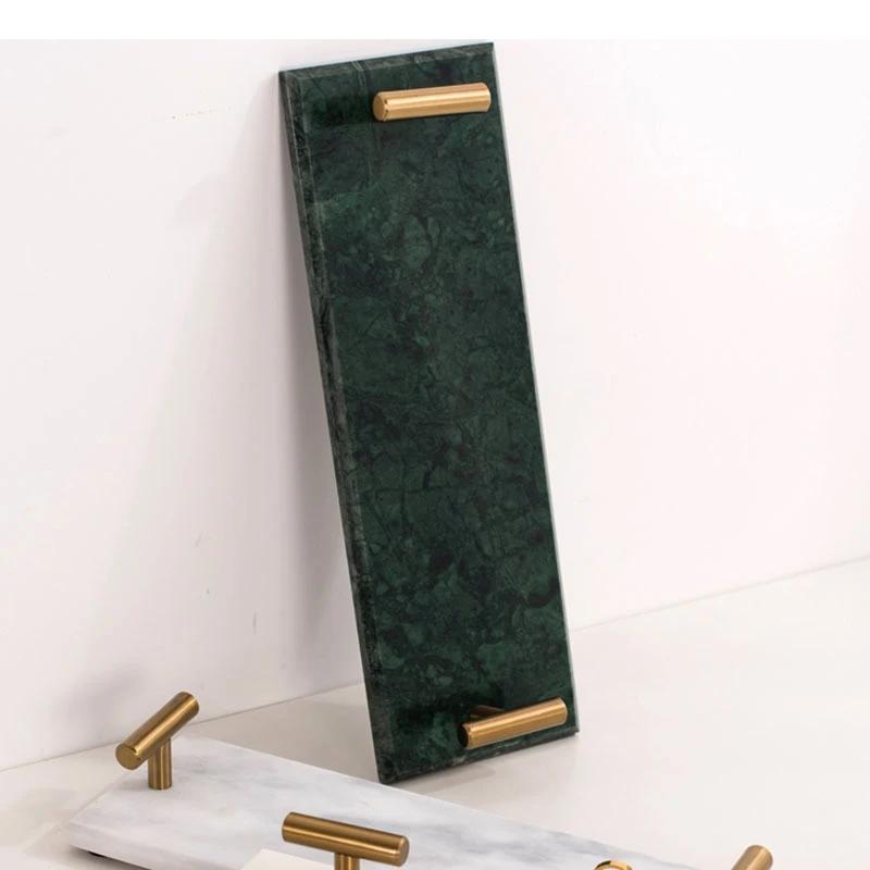 Прямоугольные подносы с мраморной текстурой Декоративный керамический поднос для хранения Контейнеры для косметики Полка-органайзер Тарелка для банных принадлежностей