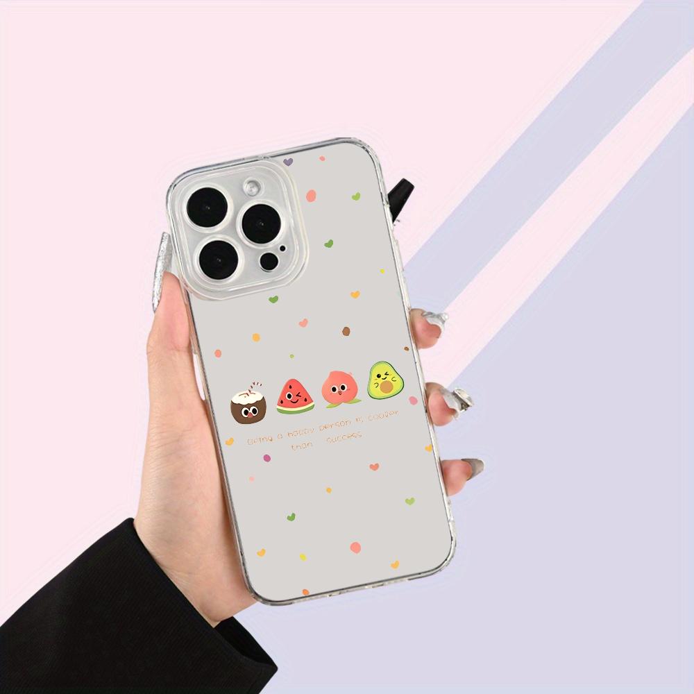 Милый летний прозрачный чехол для телефона подходит для iPhone 17 16 15 14 13 12 11 Pro/Max/Plus, противоударная задняя крышка