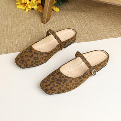 Модные балетки для женских тапочек, полуфранцузские ретро из замши, новые весна и осень 2025 года, женские туфли-тапочки больших размеров