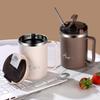 WORTHBUY Double Wall Insulated Mug 304 Stainless Steel Coffee Cup With Strainer&Spoon Student Portable Drinking Cup Drinkware