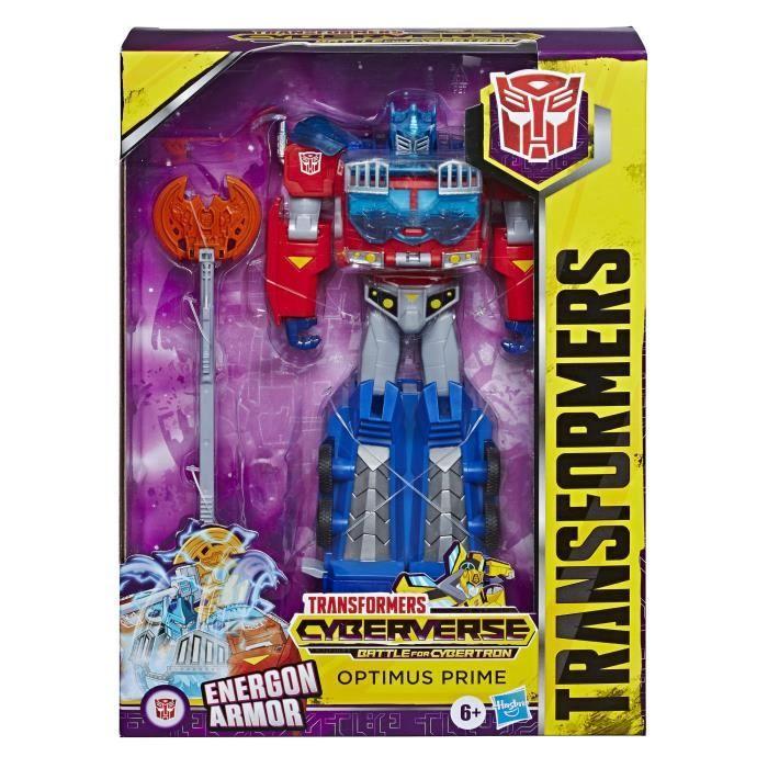 Transformers Bumblebee Cyberverse Adventures - Robot action Ultimate Automatique Optimus Prime - Jouet Transformable 2 en 1