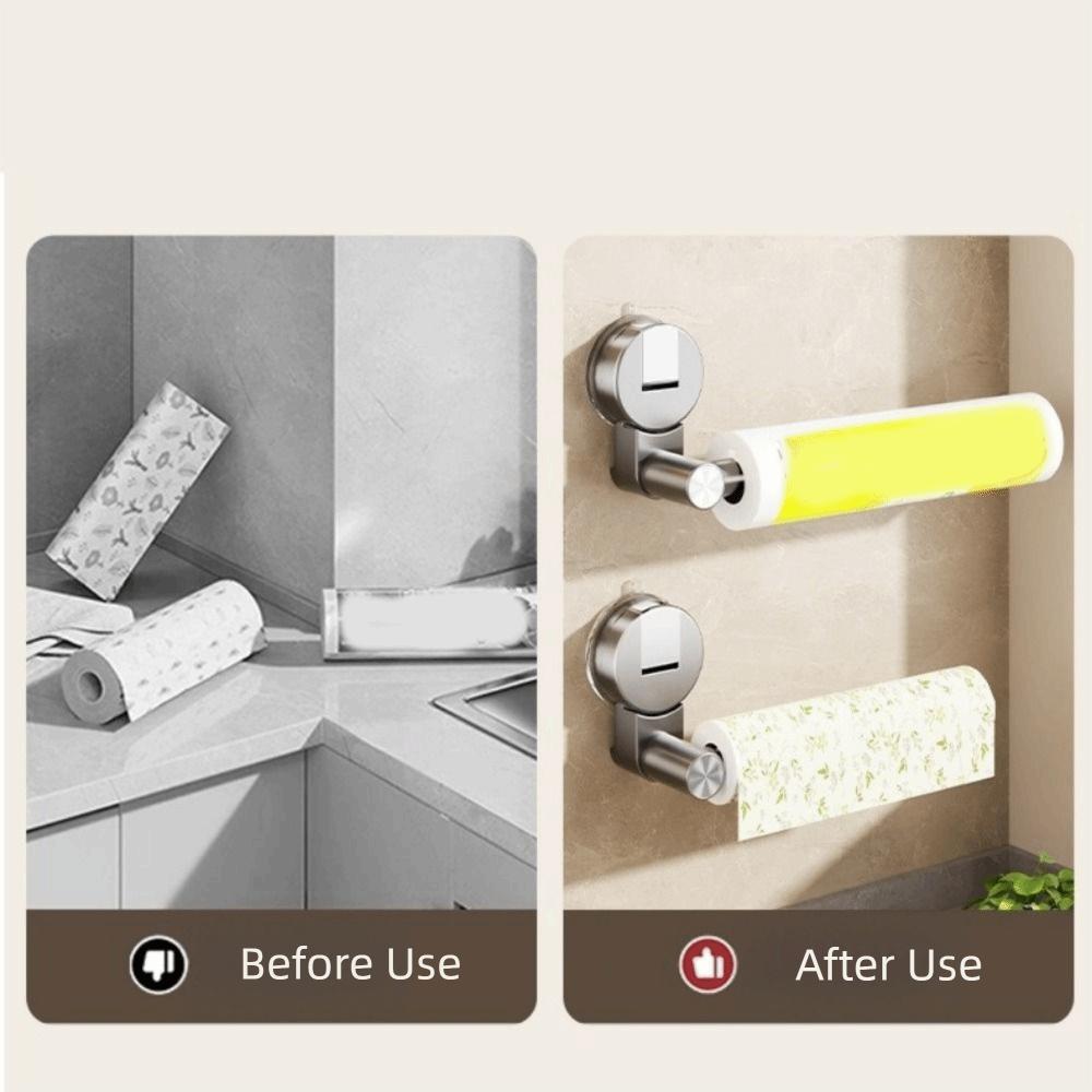 No-punching Suction Cup Tissue Hanger Wall Mounted Paper Roll Holder  RV Use