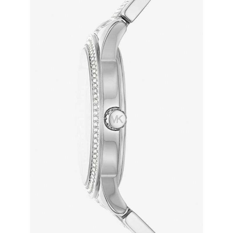 Michael Kors Большие серебристые часы Tibby с паве MK7294