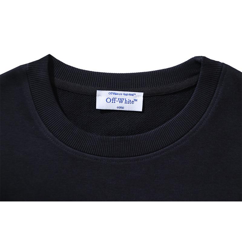 1111 Off-White Весна-Осень 2026 Новая Мужская и Женская Толстовка с Круглым Вырезом с Принтом Узора Волшебного Старика OW