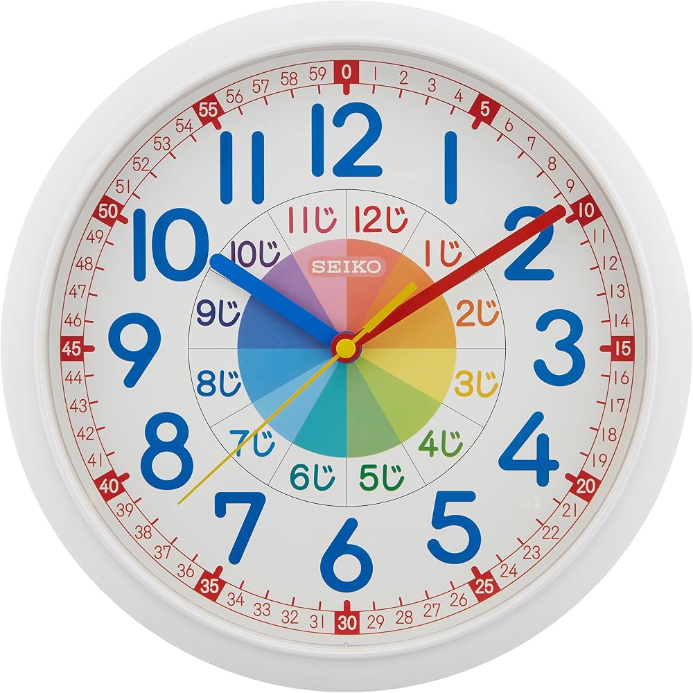 Seiko Clock Настенные часы Образовательные аналоговые белые KX617W Белые
