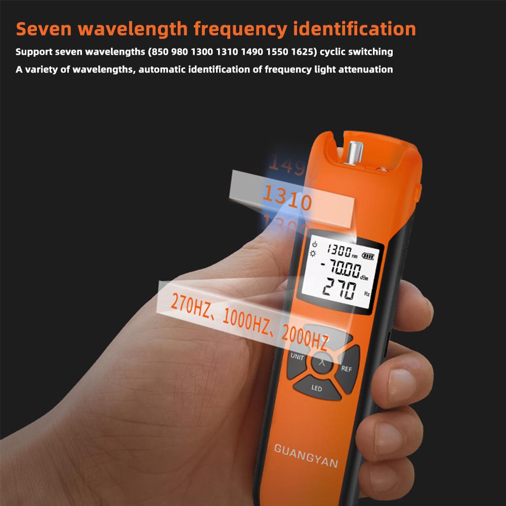 G10 Мини Оптический Измеритель Мощности Высокоточный FC/SC/ST Универсальный USB Перезаряжаемый Портативный Оптический Измеритель Мощности с Фонариком