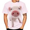 Men's T Shirt Funny Pig Animal 3D Print Streetwear Casual Pullover Sportshirt Sportshirt Outdoor Tops Tees Oversized Clothing