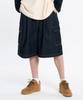 CONTROBANAL3 Raw Denim Wide Cargo Shorts [Black]