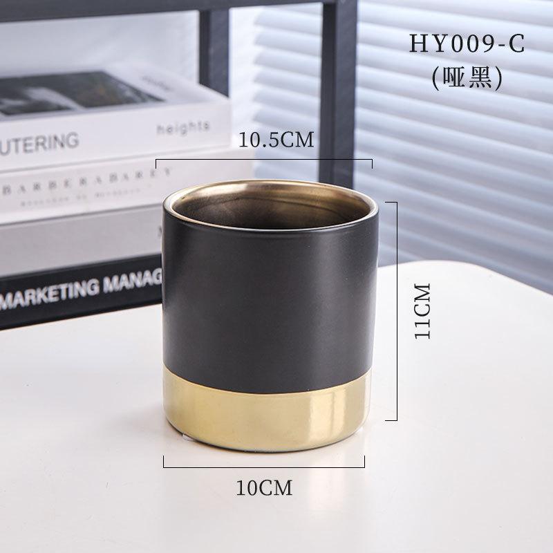 INS Nordic Simple Straight Round Suckulent Керамический Маленький Цветочный Горшок Для Домашнего Рабочего Стола Украшения Оптом