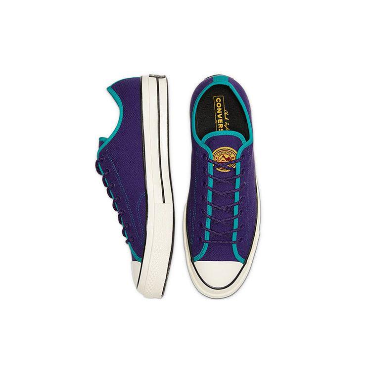 Converse Chuck 70 East Village Explorer Низкие Удобные Холщовые Кроссовки Унисекс Белый Фиолетовый 165928C