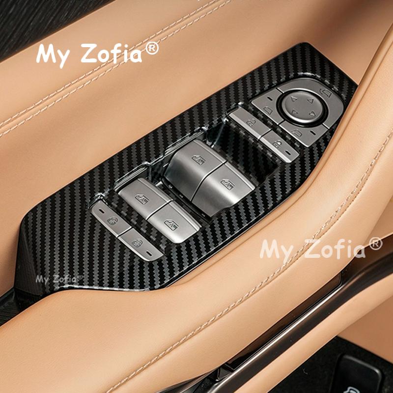 For Leopard 8 DENZA B8 2025 2026 Car Carbon Fiber Pattern Gear Shift Panel Trim Button Switch Panel Protection Cover Accessories