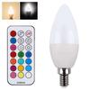 3W E27/E14/E12/B22 RGB Color Changing LED Candle Light Bulb with Remote Control