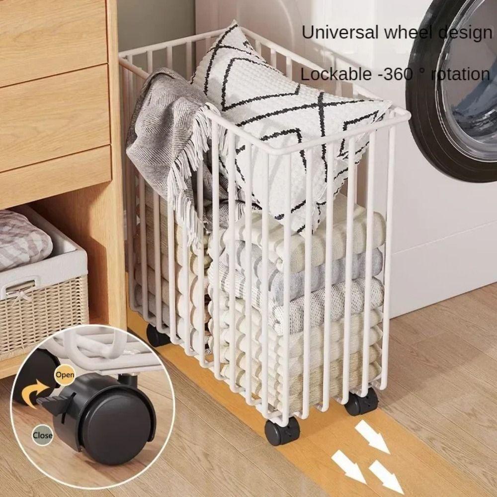 Portable Laundry Basket Wheel Laundry Hamper Durable Yoga Mat Organizer  Home