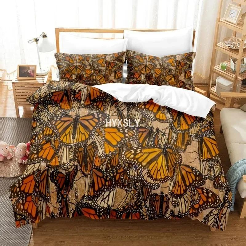 Bedroom Comforter Set 3D Printed Butterfly Bedding Sets Duvet Cover Twin Full Queen King Size Luxury Home Textiles Bedclothes
