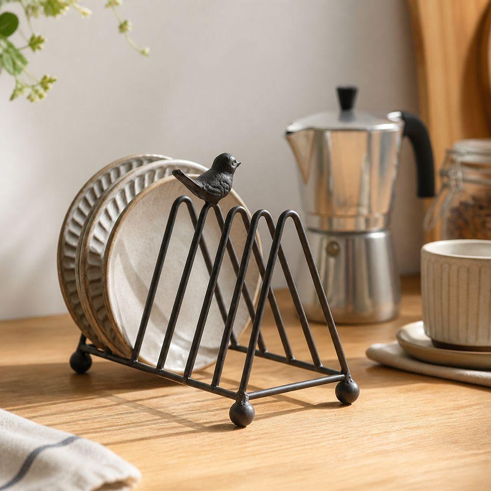 Iron Plate Rack Wire Construction Shelf Storage Portable Bird Dish Rack Kitchen Dish Organizer