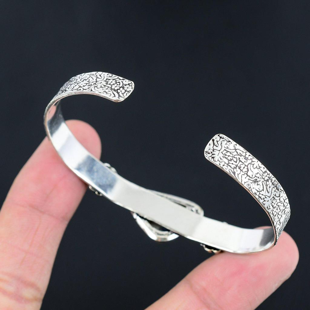 Womens Day Sale 925 Sterling Silver Sodalite Gemstone Birthday Bangle Jewelry